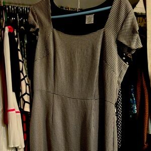 Black and white Houndstooth Dress